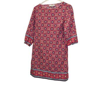coolibar moroccan tile print wearable sunscreen tunic cover up dress XS